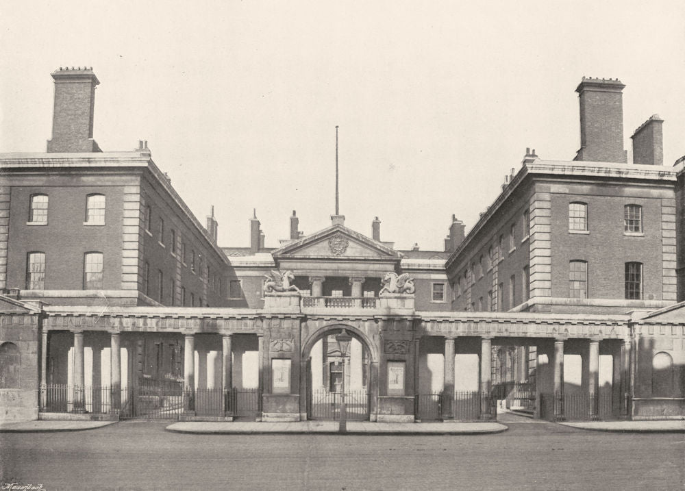 LONDON. The Admiralty- General View of the Building 1896 old antique print